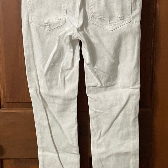 Distressed white low rise jeans. - Picture 2 of 3